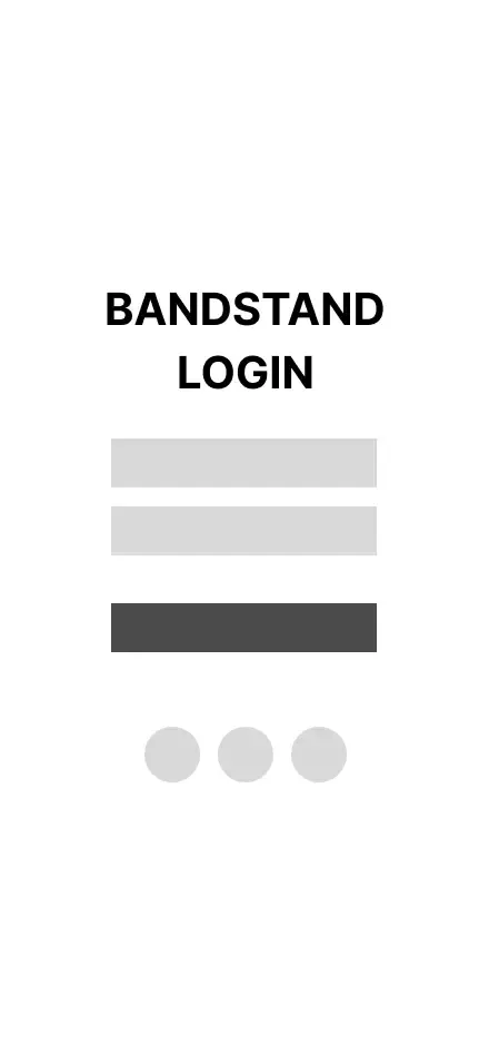 Login page early wireframe